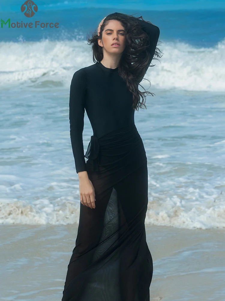 

Muslim Fashion Swimwear Hijab Modest Swimsuit Women Long Sleeve Swimming Suit Cover Ups Burkini Hijabs For Woman Islamic Swim