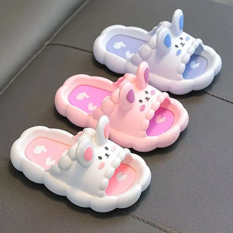 

Summer Children's Casual One Word Slipper Boys Girls Soft Bottom Non Slip Cartoon Home Slippers Beach Slippers Bathroom Slippers
