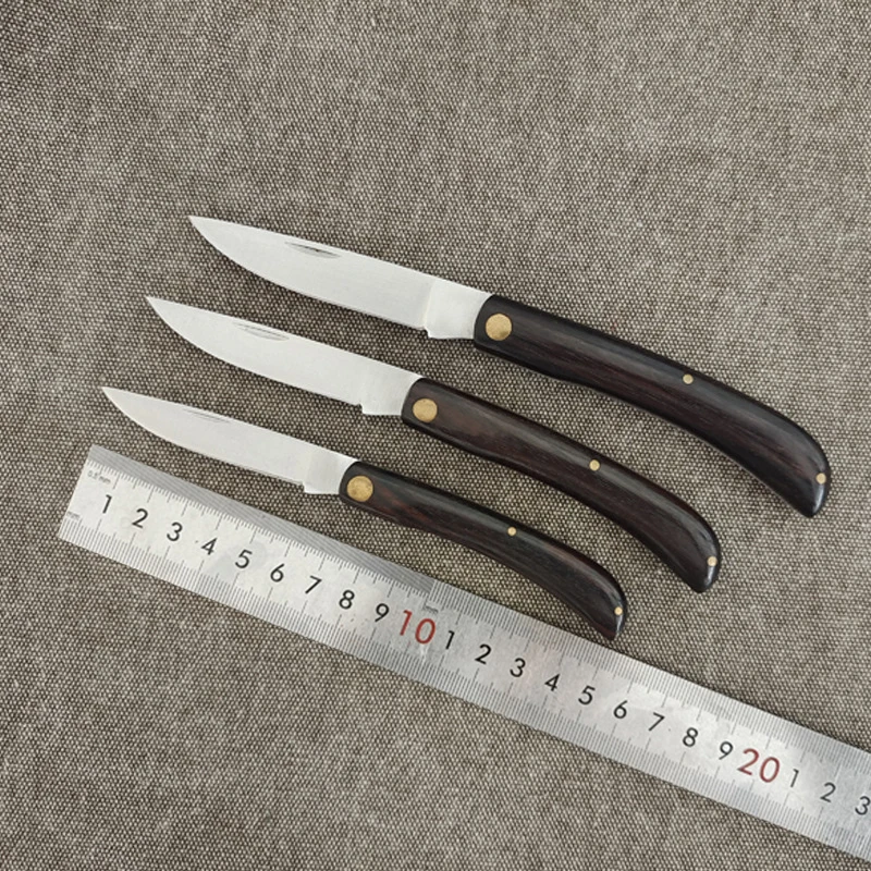 

Складной нож для повседневного использования, нож для фруктов, портативный ручной карманный нож из черного дерева для ежедневного использо...