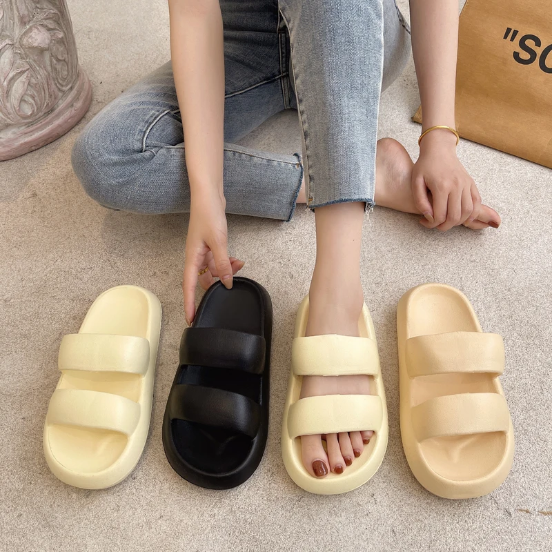 

Shoes House Slippers Platform Slides Slipers Women Low 2022 Summer Rubber Flat Massage Rome PU Shoes Woman 2022 Female Slippers