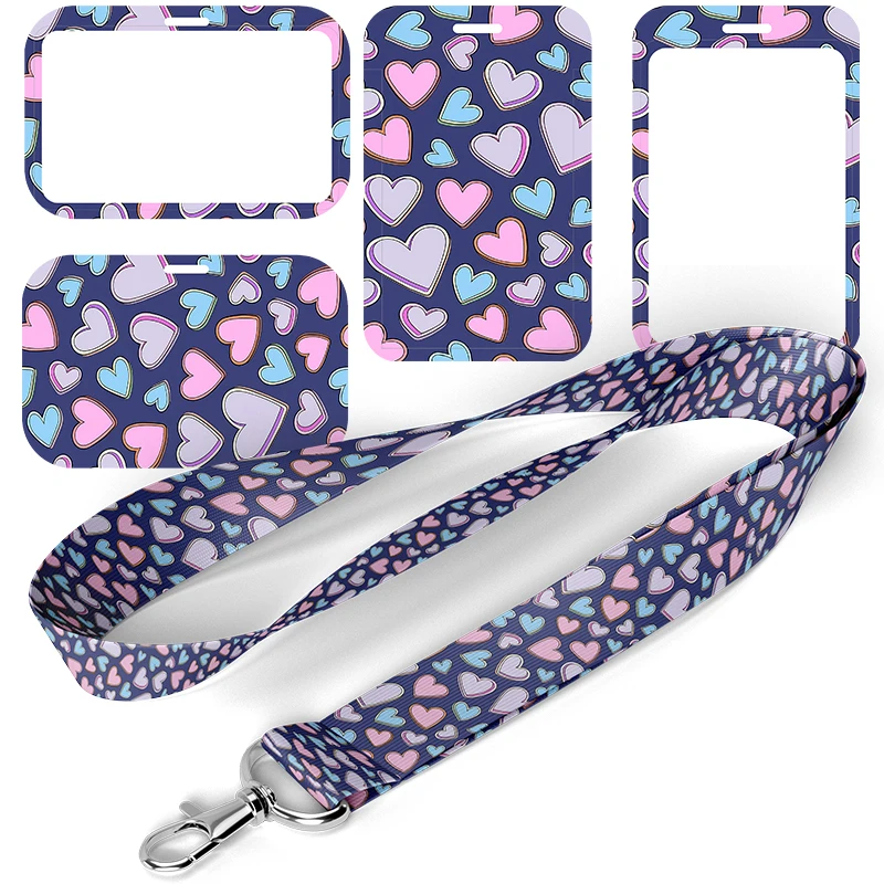 

D1259 простая любовная Шейная лента, ремешки для ключей, брелок, держатель для ID кредитных карт, подвесная веревка, петля для телефона, очарова...