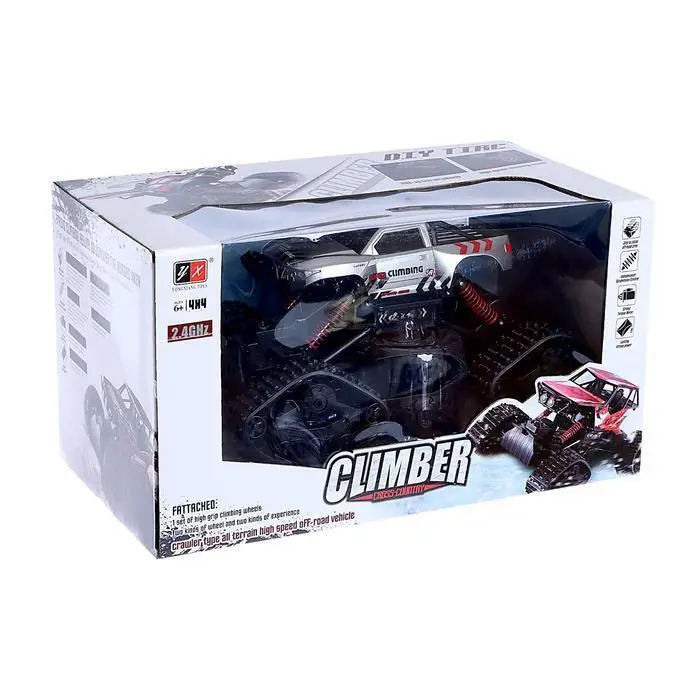 Джип радиоуправляемый &quotГусеничный вездеход&quot полный привод 4WD работает от