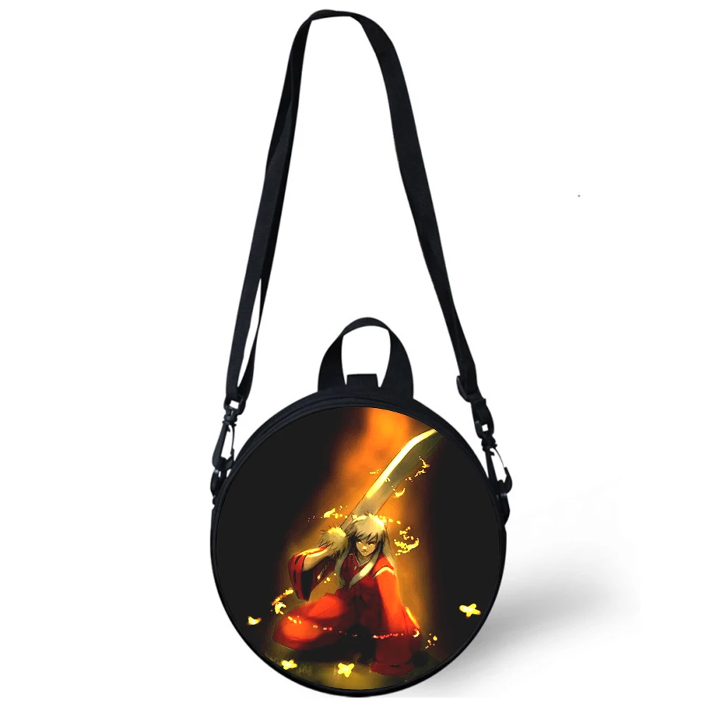 Inuyasha Child kindergarten Bag 3D Print Crossbody Shoulder Bags For School Women Mini Round Bagpacks Rugtas Bag