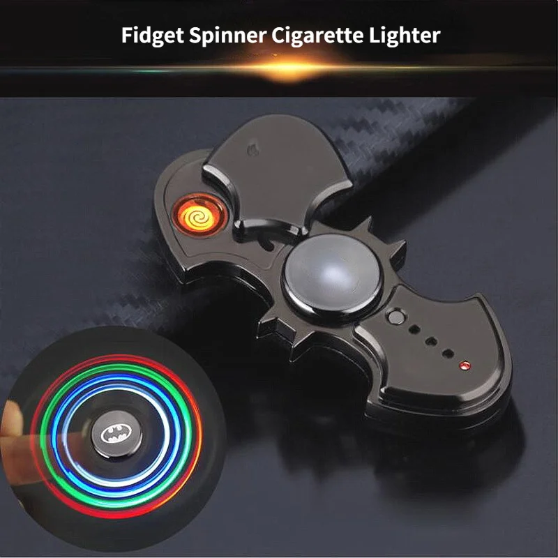 

Creative Toy Electronic Cigarette Lighter Fingertip Gyro Tungsten Wire Lighter 2022 New Usb Rechargeable Lighters Men Gifts