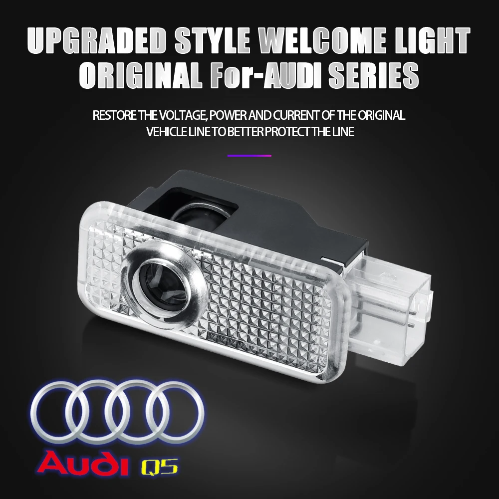 

2 шт./комплект, автомобильные беспроводные проекторы для Audi Sline RS Quattro Q3 Q7 Q5 A5 A7 A3 A6L A8L A4L R8 S1