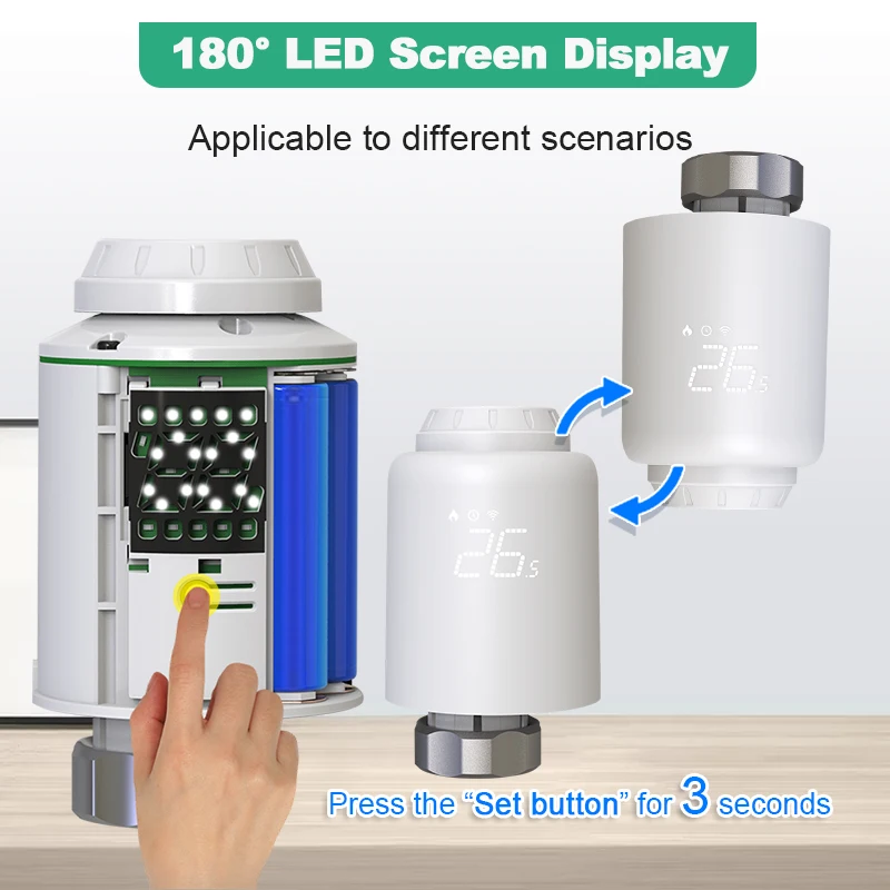 Tuya Wi-Fi/Zigbee термостатический клапан умный дом Wi-Fi головки регулятор температуры