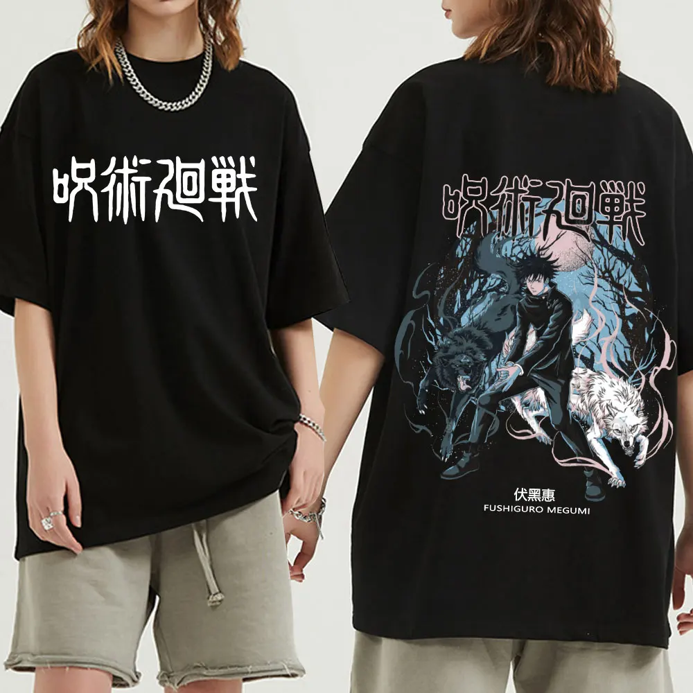 

Футболки с японским аниме ююютсу кайсен, футболки Megumi Fushiguro с принтом, топы в стиле Харадзюку, футболки с коротким рукавом в стиле унисекс, му...
