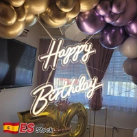 happy birthday led neon signs custom light for party bar pub club indoor wall hanging decoration led neon lights sign es stock