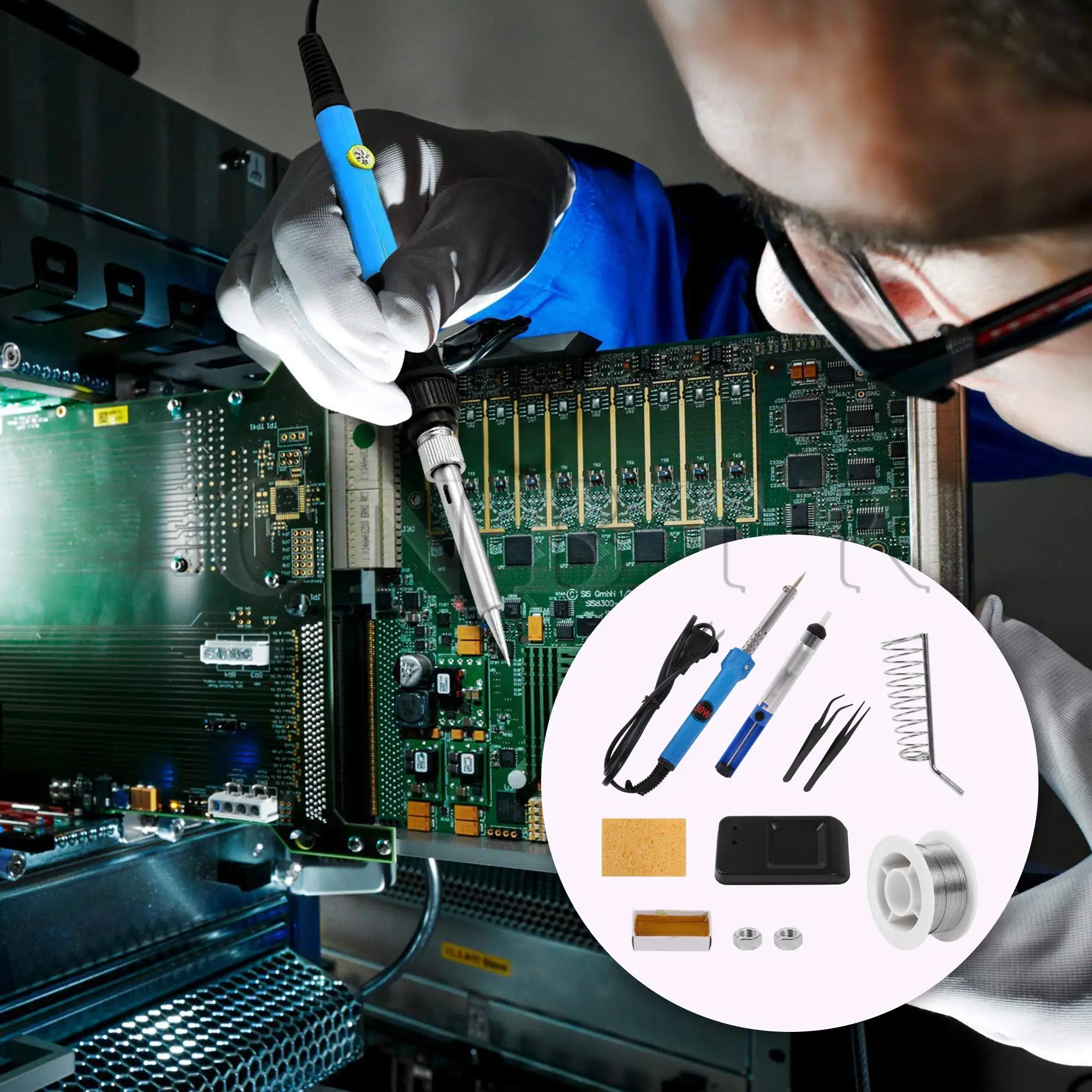 Портативный Цифровой паяльник CNBTR 8 шт. 110 В 30 Вт