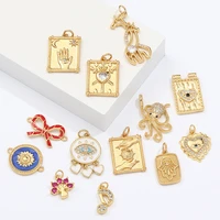 evil blue eyes octopus monster tree occult amulet charms diy pendant necklace accessories gold color designer diy earring charms