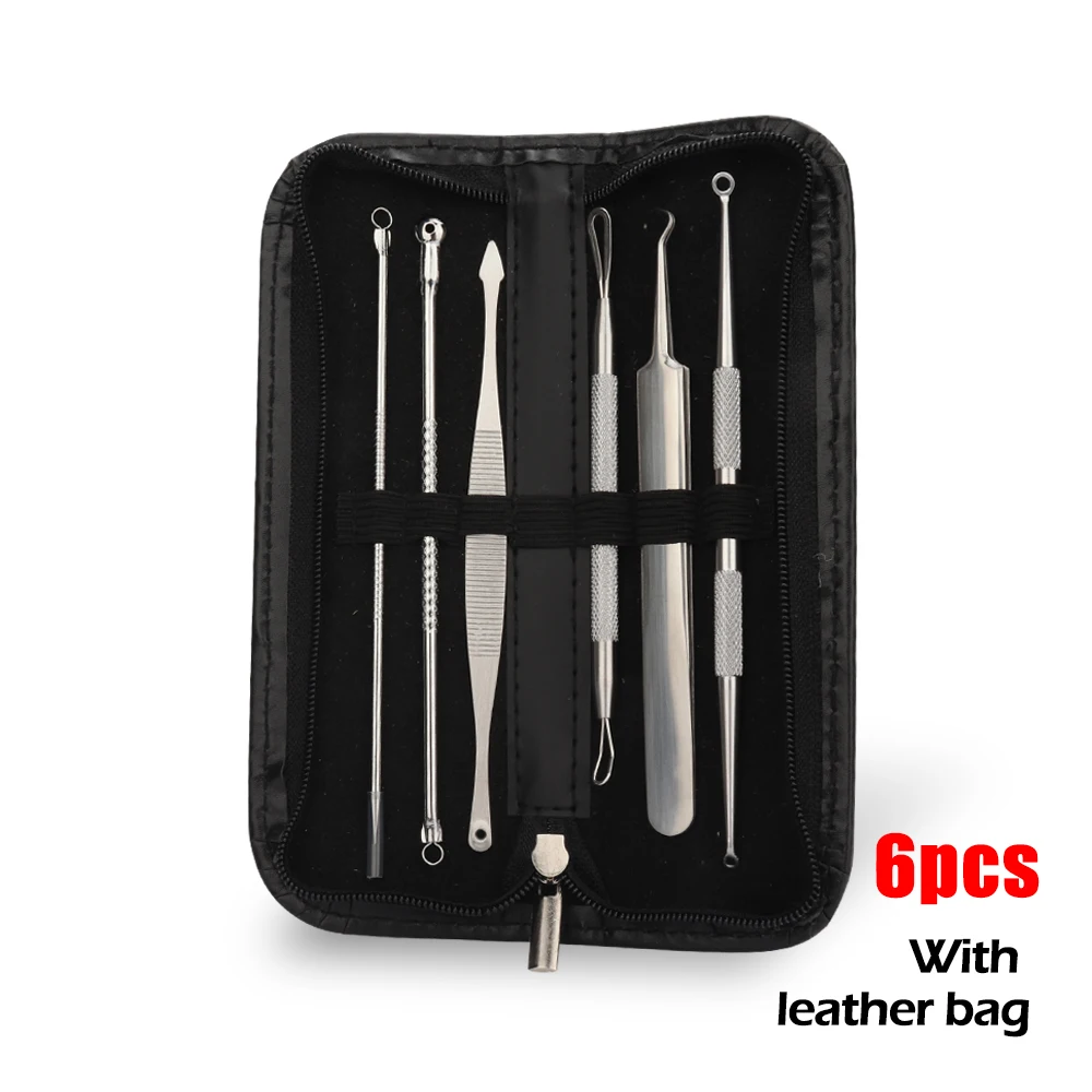 4/5/6/7/8Pcs инструмент для удаления угрей комплект прыщи акне клип игла Уход за лицом