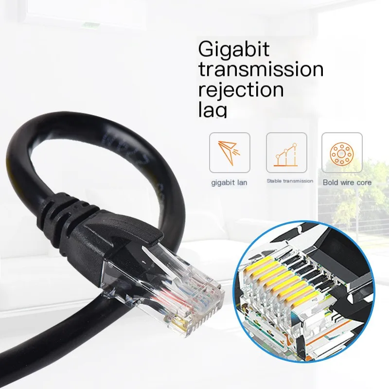 Фото Ethernet-кабель Cat6 RJ45 UTP Сетевой шнур LAN Интернет 1000 Мбит/с Высокоскоростной для ноутбука Маршрутизатор ПК Маршрутизатор PS5 ПК 4 3 Модем Xbox №3