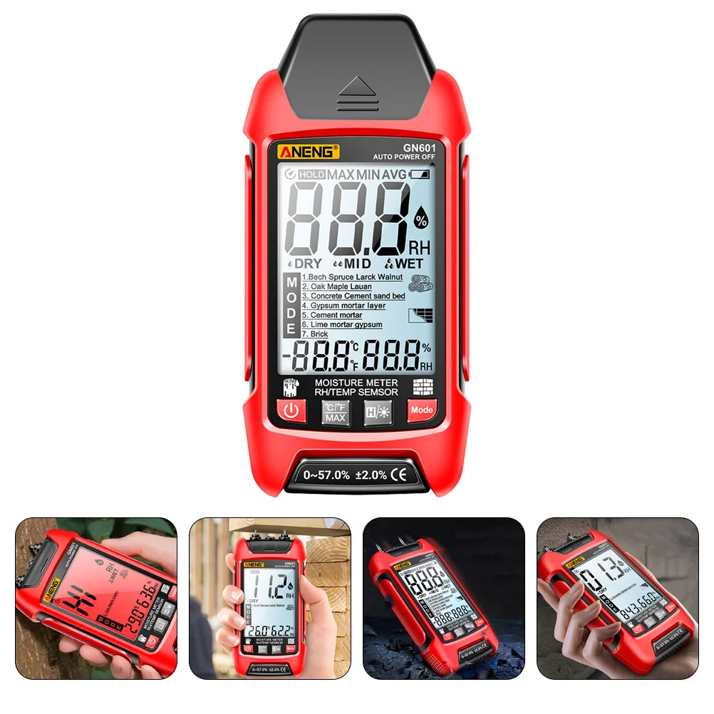 

Moisture Meter Wood Detect Tool Walls Digital Firewood Plastic Reader Tester