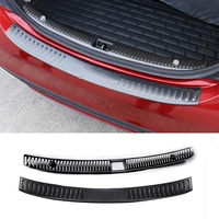 stainless black car rear bumper protector plate decorate cover car trunk boot trim for mercedes benz c class w205 15 19