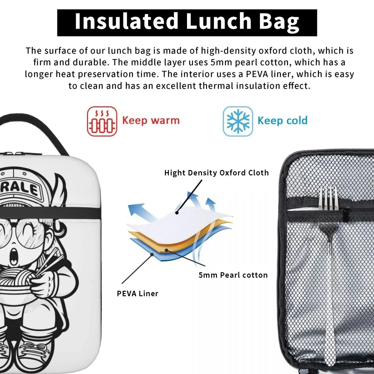 Аниме Arale Dr Slump Сумка Для Обеда Портативный Холодильник-тоут Изолированный