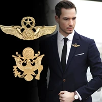 brooches european and american fashion pin buckle retro vest double headed eagle badge men s suit brooch