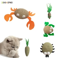 catnip cat toys cartoons edible catnip ball safety healthy cat mint cats molar teeth frog mouse game pet toy pet accessories