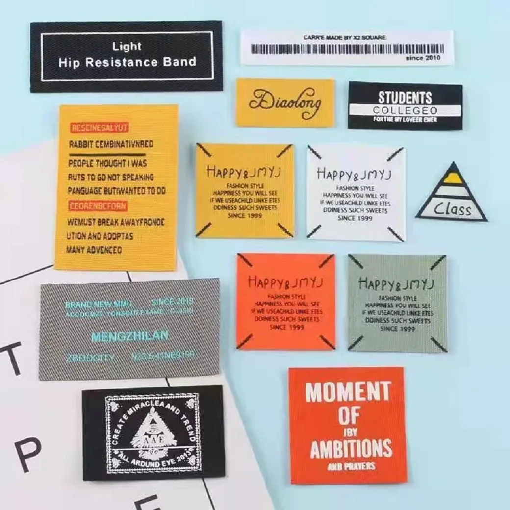 

8Pcs/Lots Mixed Soft Cloth Labels Various Letter Embroidery Hand Made Collar For Diy Knitted Printed Cotton Woven Sew Patches