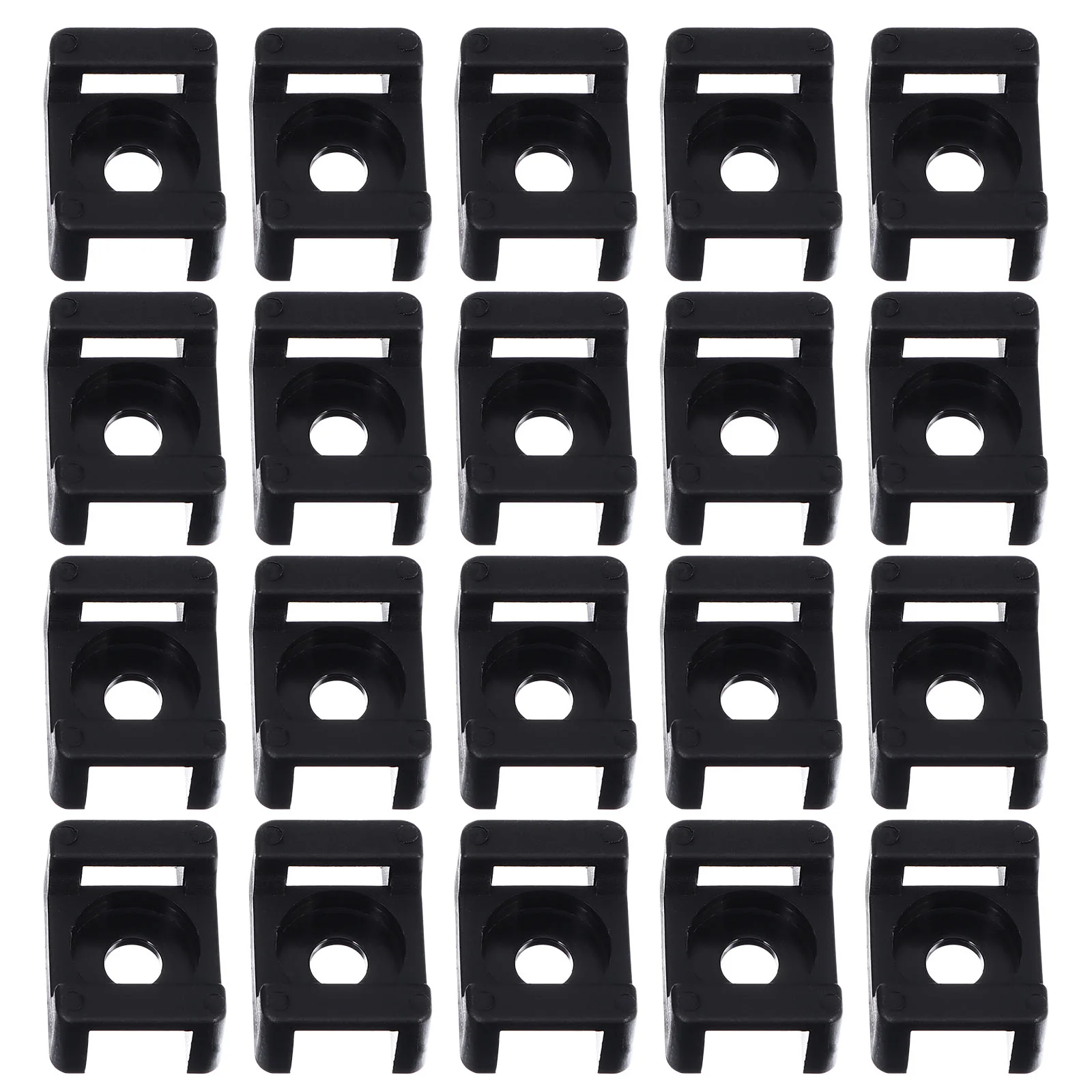 

120pcs Cable Tie Mount Saddle Type Prime Nylon Screw Fix Base for Home