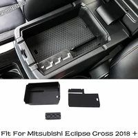 center armrest storage box holder organizer tray accessories interior black fit for mitsubishi eclipse cross 2018 2021