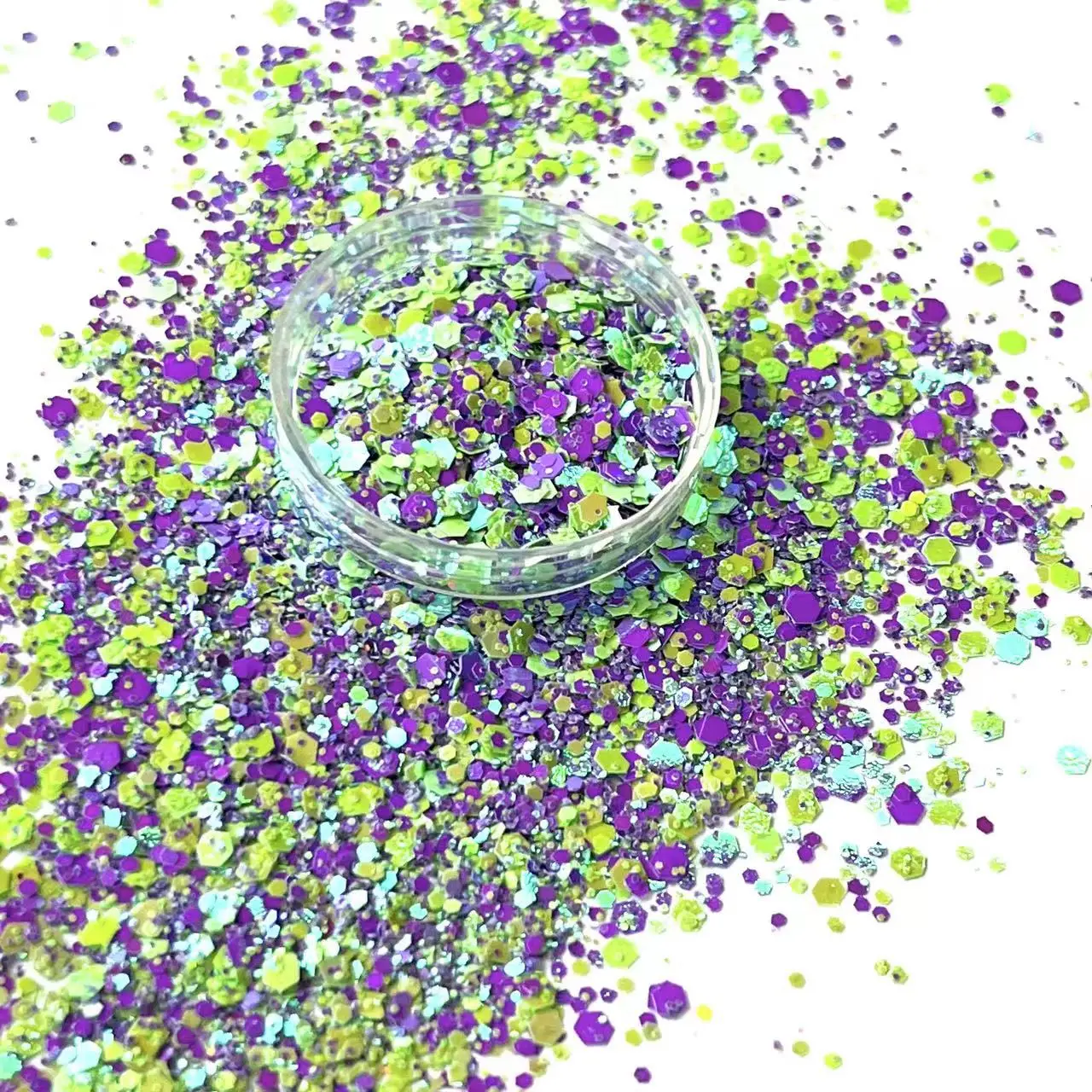 

50 г зеленые фиолетовые хлопья блестящие ломтики разных размеров для эпоксидной смолы Ремесла Искусство стакан