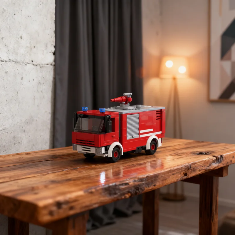 Фото Набор для сборки MOC Iveco Eurofire F 104 Emergency Fighters, 239 деталей, креативный конструктор, базовый набор, игрушка-подарок для коллекционеров №1