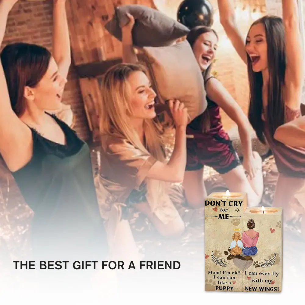 

1PCS Creativity Color Printing Wooden Gift Color Printing Wooden Wooden Ornaments Candle 1PCS Candlestick Color Printing