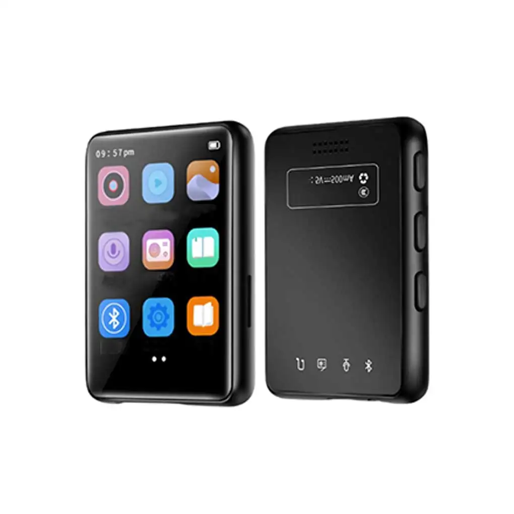 

Bluetooth-compatible MP3 MP4 Screen Display Radio Player Bass Portable Music Playing E-book for Indoor Dormitory