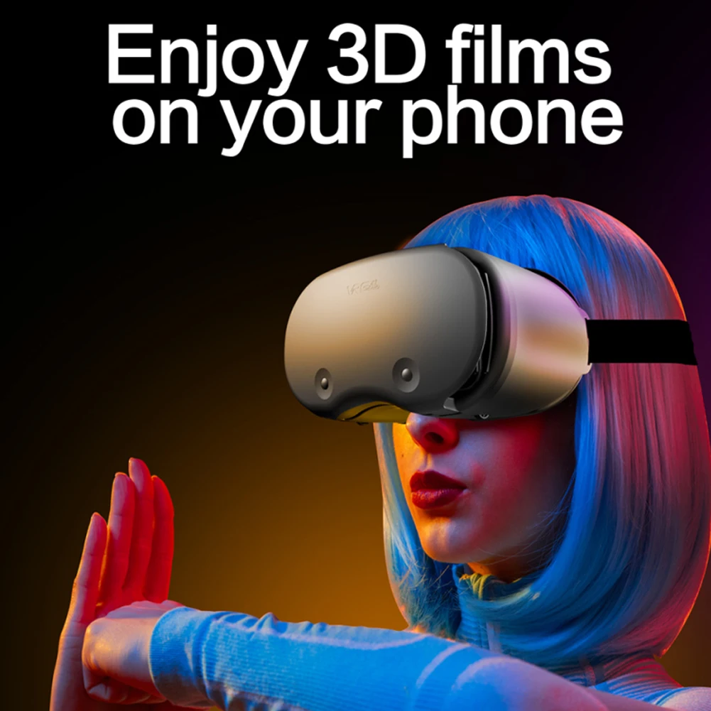 New Virtual Reality 3D VR Full Screen Visual Wide-Angle Helmet For Smart Phones 5 To 7 Inches Lenses Binoculars With Controllers |