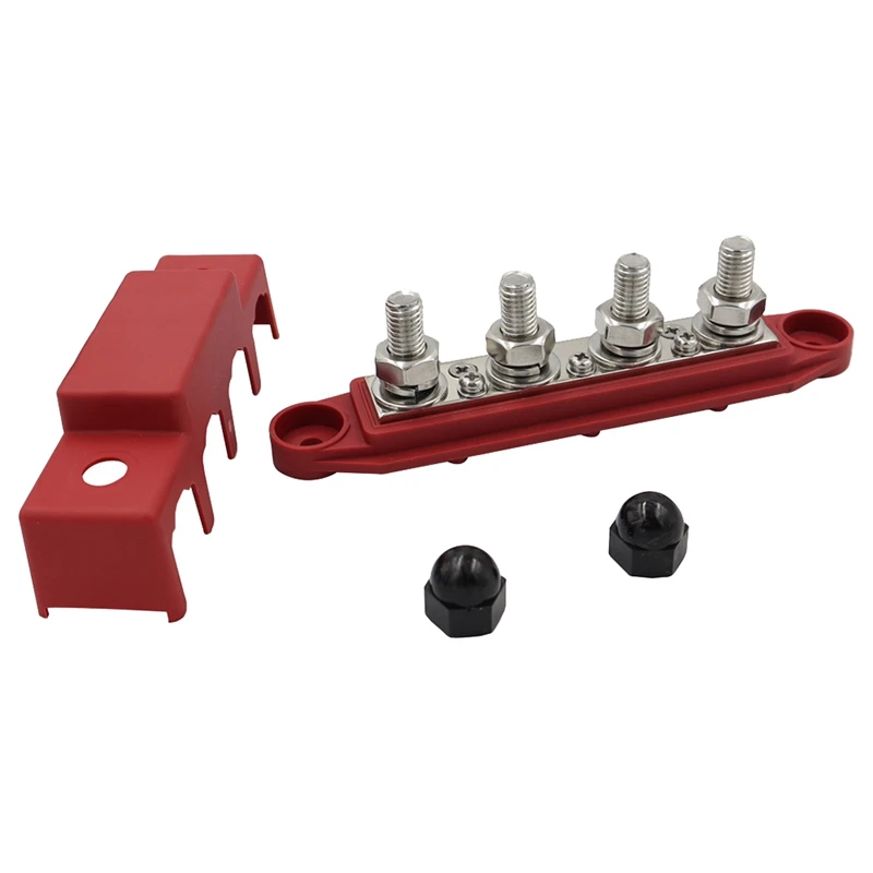 

Bus Bar Power Distribution Block Terminal Studs M8 M10 250A Wiring Busbar Battery For Car Rv-Marine Organizer Box