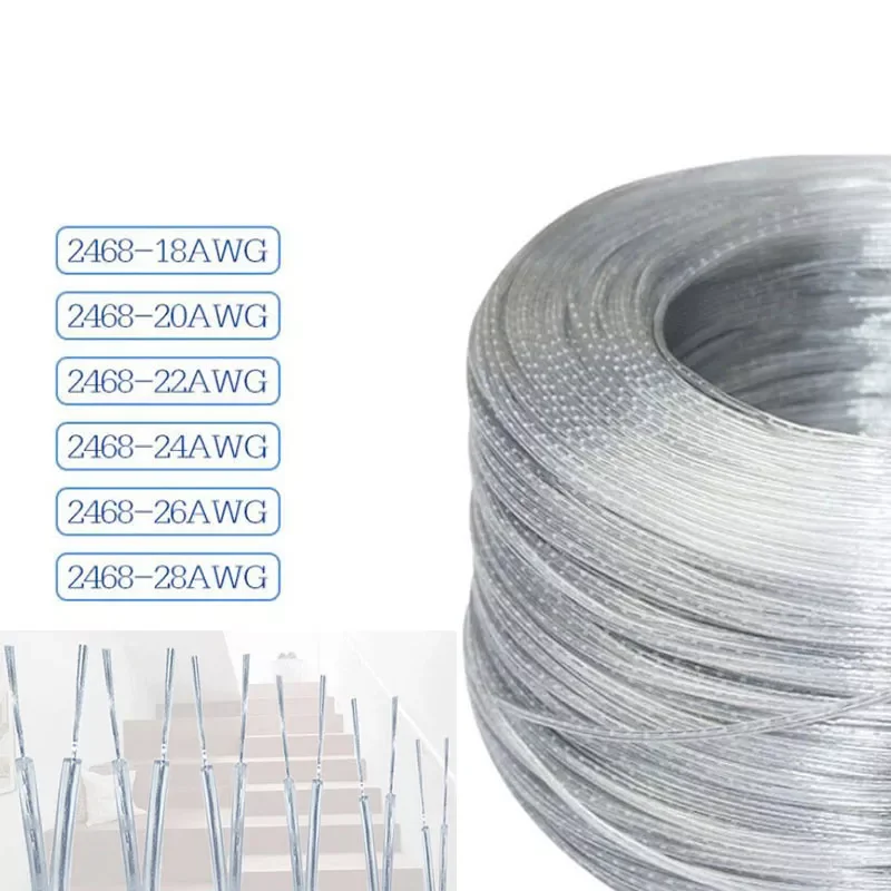 

NEW2022 28/26/24/22/20/18AWG 2 Core Copper electrical Wire Transparent Parallel Cable DC Power 1A 2A 3A 5A for LED Light Strip 2
