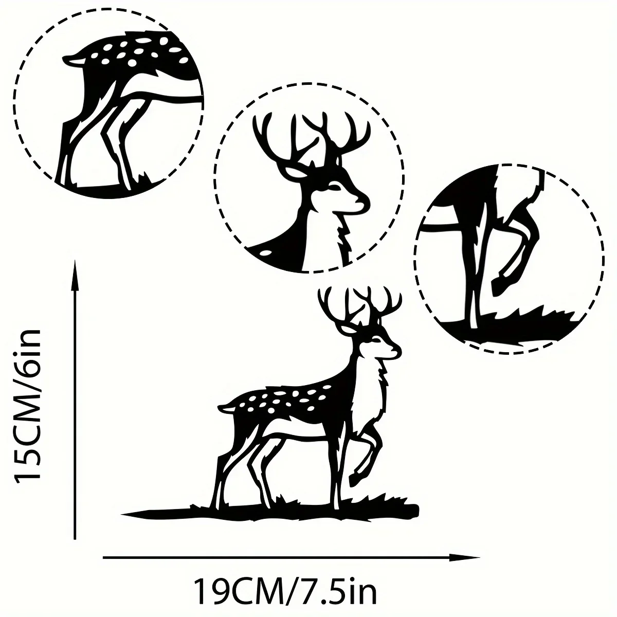 1 шт. металлический олень Бак Or Doe Silhouette декор для дома и сада вырез садовое