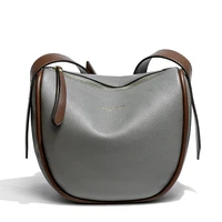 fashion simple messenger bag womens large capacity semicircle flap bag niche personality saddle bag elegant shoulder bag