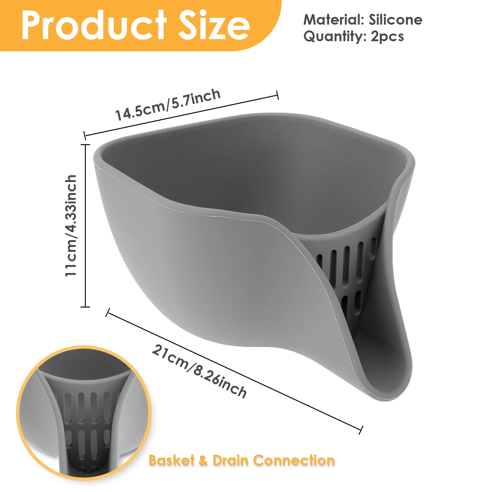 Силиконовая Сливная Корзина Многофункциональная Устойчивая К Высоким