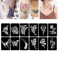 358 styles temporary henna tattoo stencil for body art women men kids drawing template tattoo airbrush stencil dropshipping