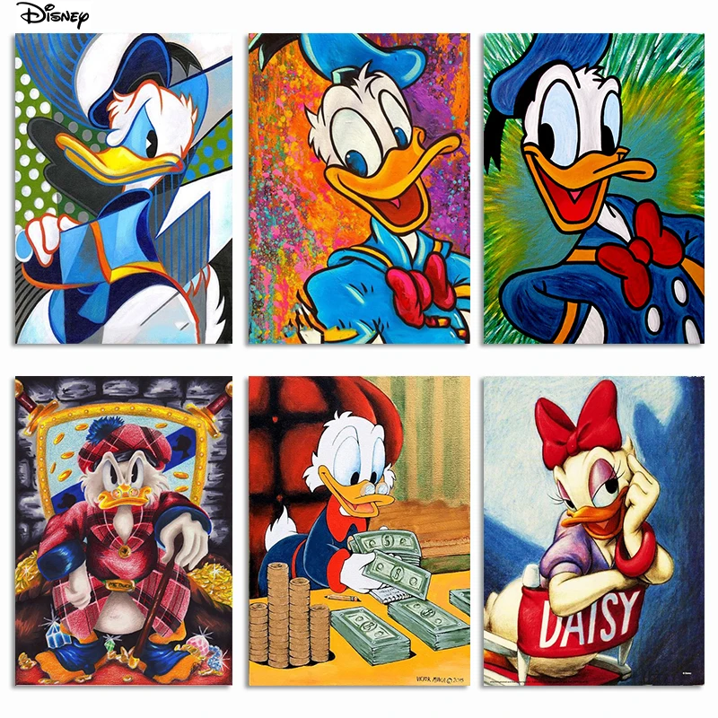 

Disney Donald Duck Cartoon DIY 5D Diamond Painting Cross Embroidery Mosaic Living Room Wall Decoration Children Christmas Gifts
