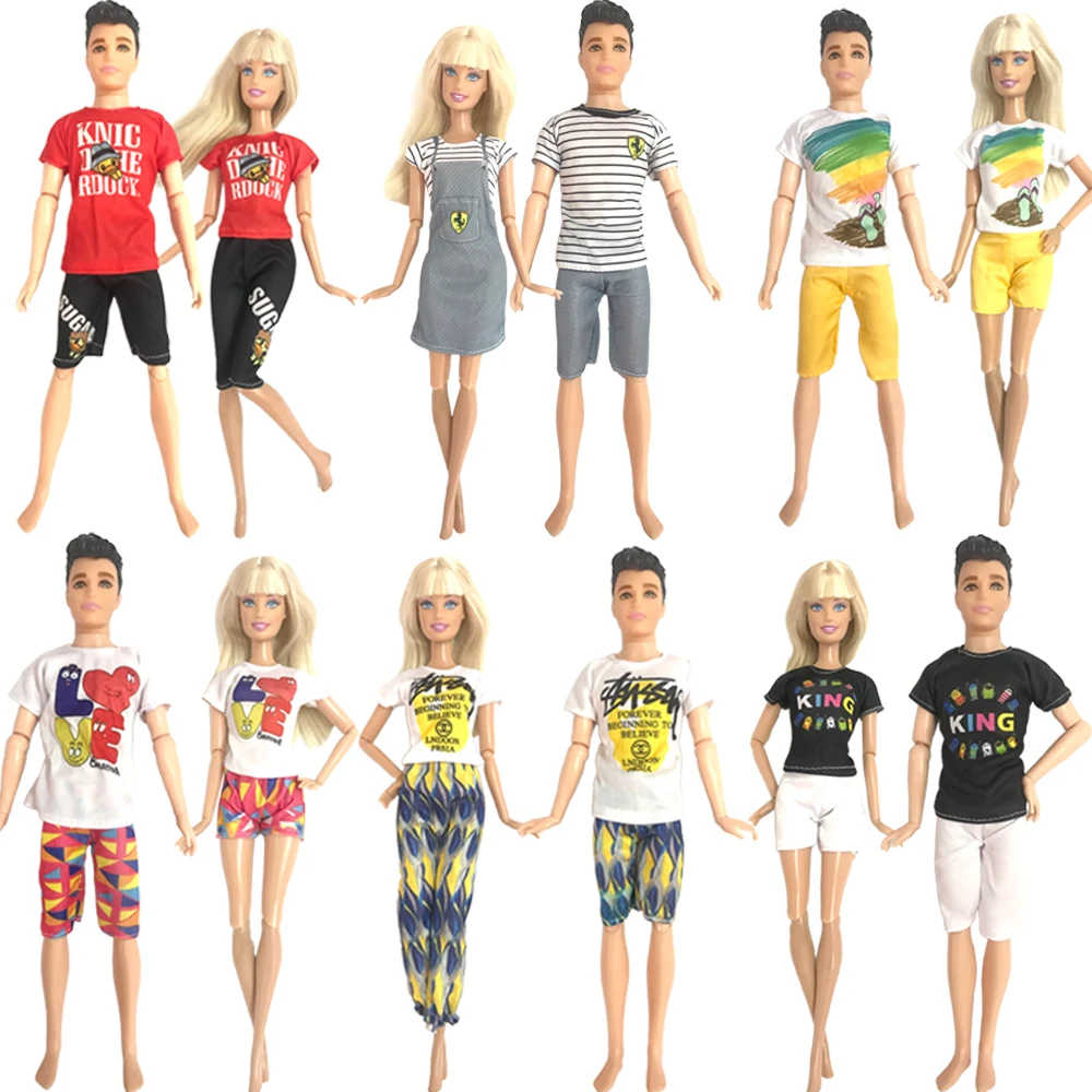 

NK Official Couple Doll Dress Clothes for Barbie Doll for Ken Doll Boys Girls Doll Daily Casual Wear Accessories Baby Toys JJ