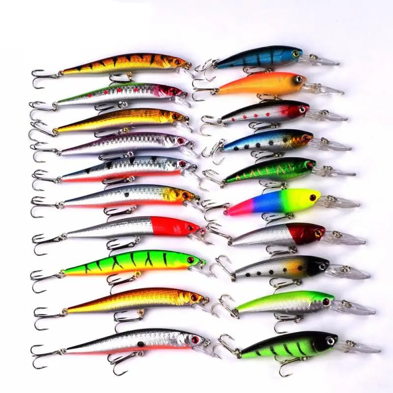 

20 Color MinoSet Luya Fishing Lure Set Fishing Hard Bait Floating Swing Crankbait Crazy Wobblers Artificial Bionic Crank Lures