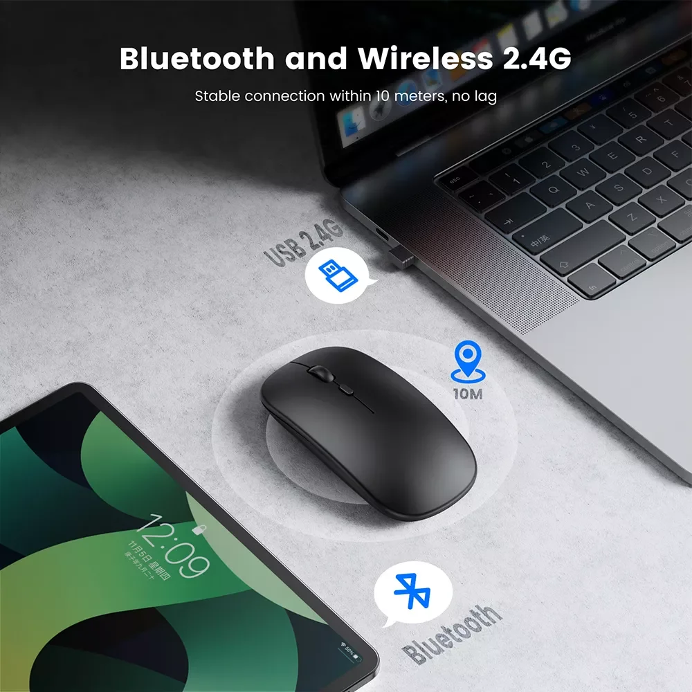 

Mouse Bluetooth Rechargeable Mouse Wireless Computer Silent Mause Ergonomic Mini Mouse USB Optical Mice For PC laptop