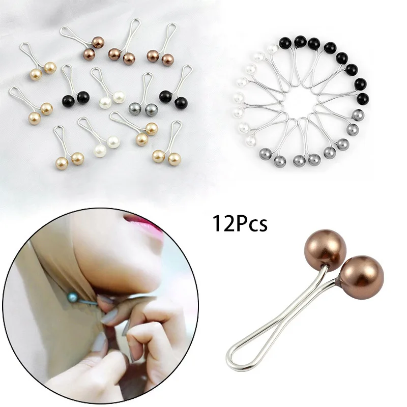 

Зажимы для хиджаба многоцветные Нескользящие, 12 шт.