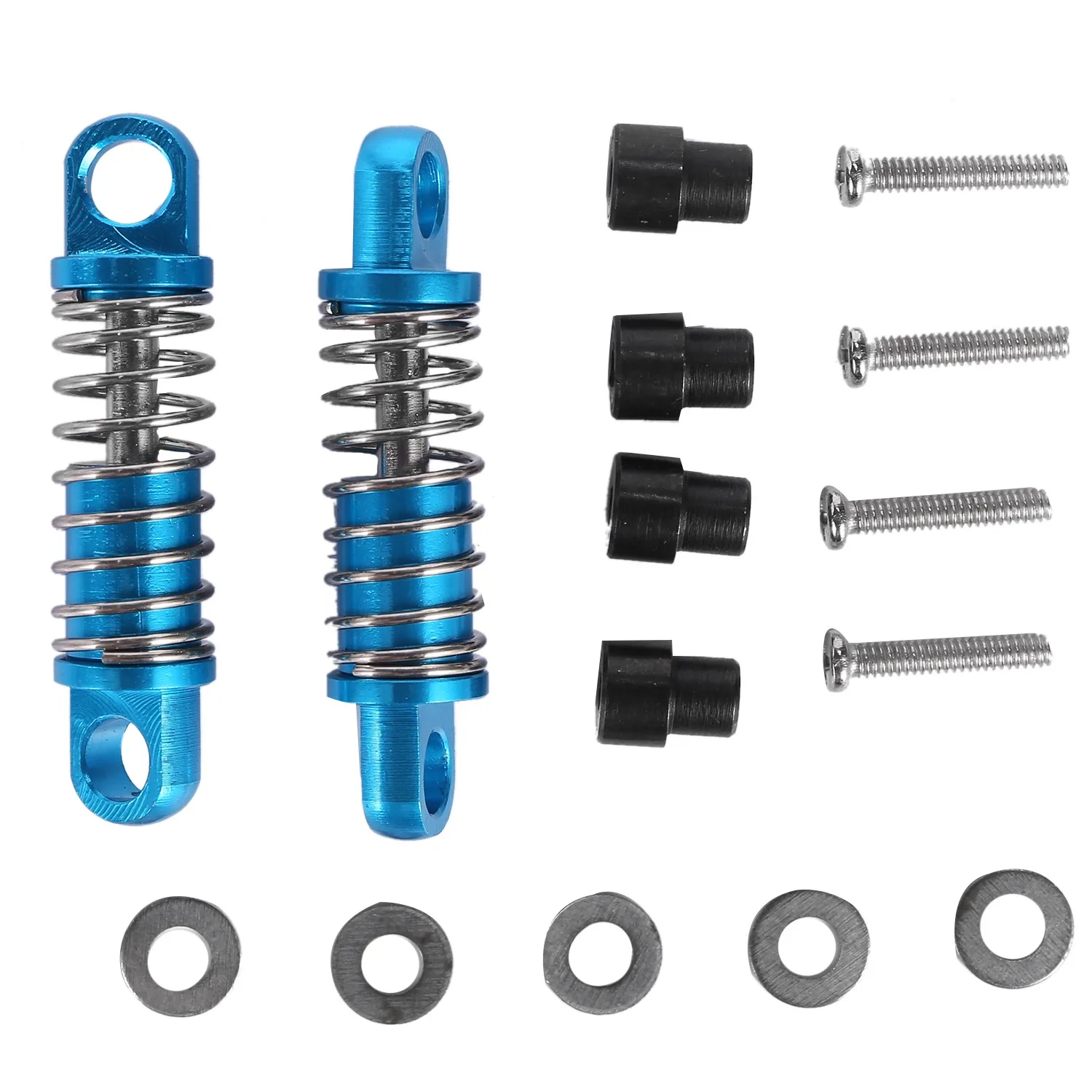 2 шт. 1/28 RC алюминиевые амортизаторы для WLtoys Car K969 K989 K999 P929 4WD Short Course Drift Upgrade Parts-Blue