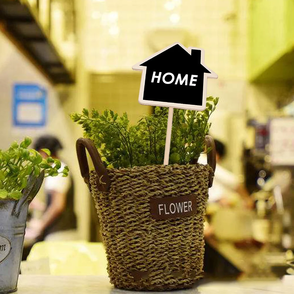 

8 шт. деревянная мини-доска, топперы, креативная доска, знаки, ярлыки для сада, цветов и растений, черная доска, садовые маркеры для