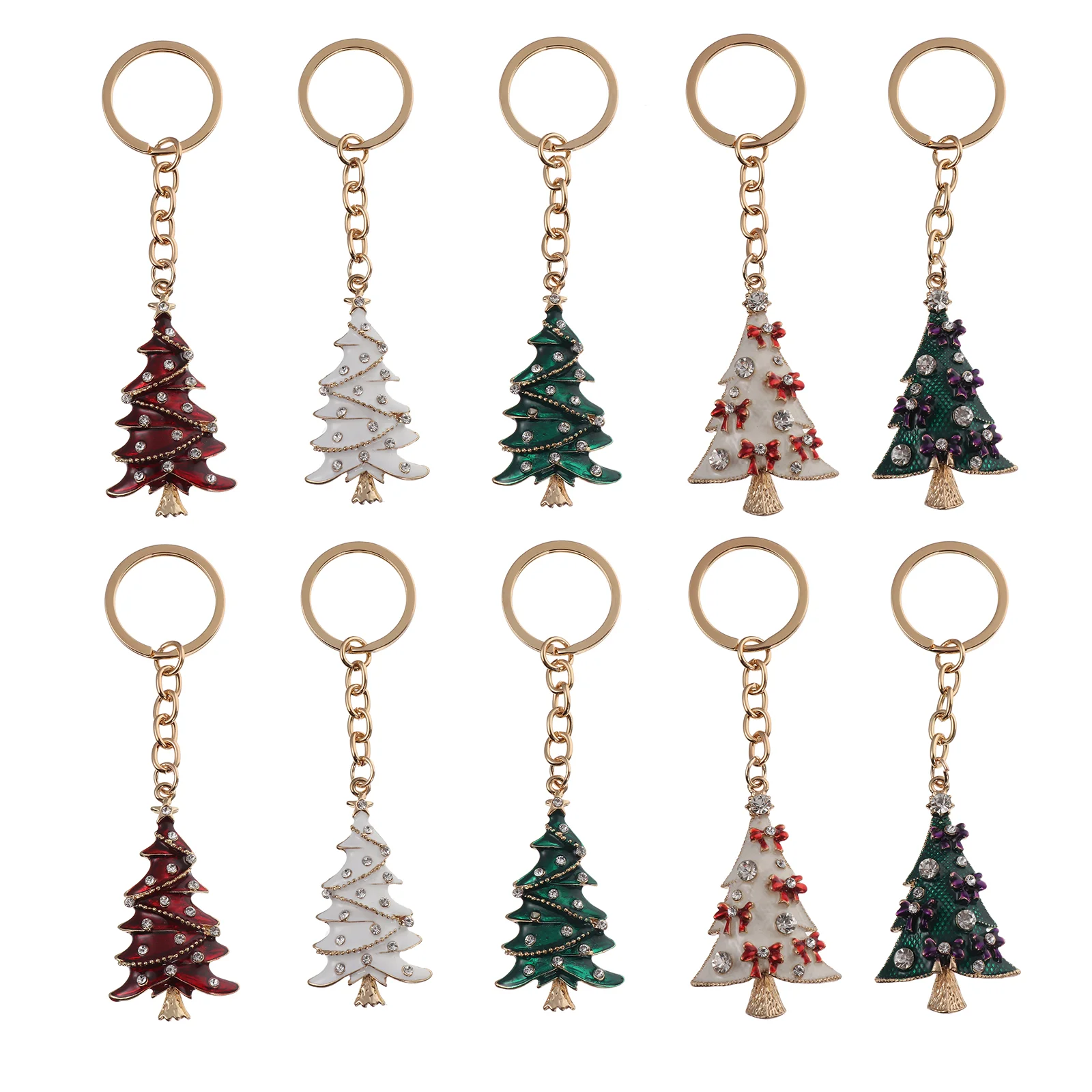 

10pcs Fashion Practical Key Chain Decor for Xmas Gift