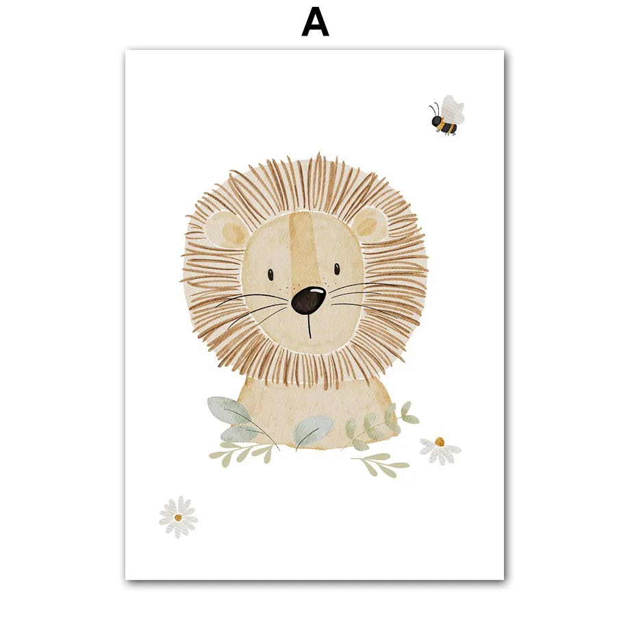 

Настенная картина "Лев Лиса Кролик Обезьяна"