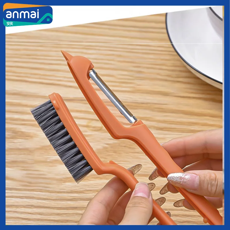 Anmai многофункциональная Чистящая щетка 2 в 1 для фруктов овощей пищевых продуктов