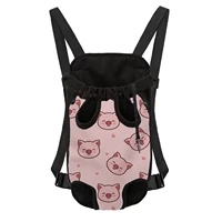 classics cartoon piggy print pet chest backpack high quality dog carrie front chest backpack travel portable cat rucksack