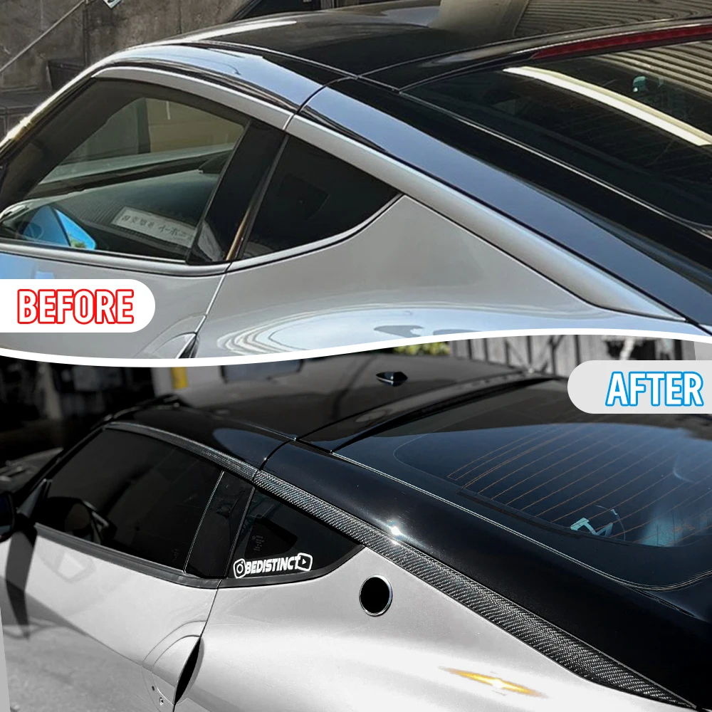 Фото Крышка окна из углеродного волокна, подходит для Nissan Z 400Z RZ34 Fairlady Z (2023+), уплотнительная лента для окна, уплотнительный ремень для окна №4