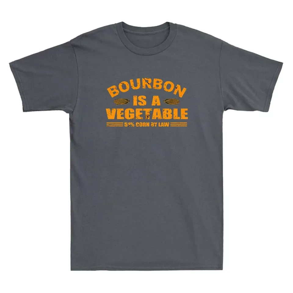 Bourbon is a Vegetable Whiskey Drinking Funny Corn Vintage Unisex T-Shirt S-5XL