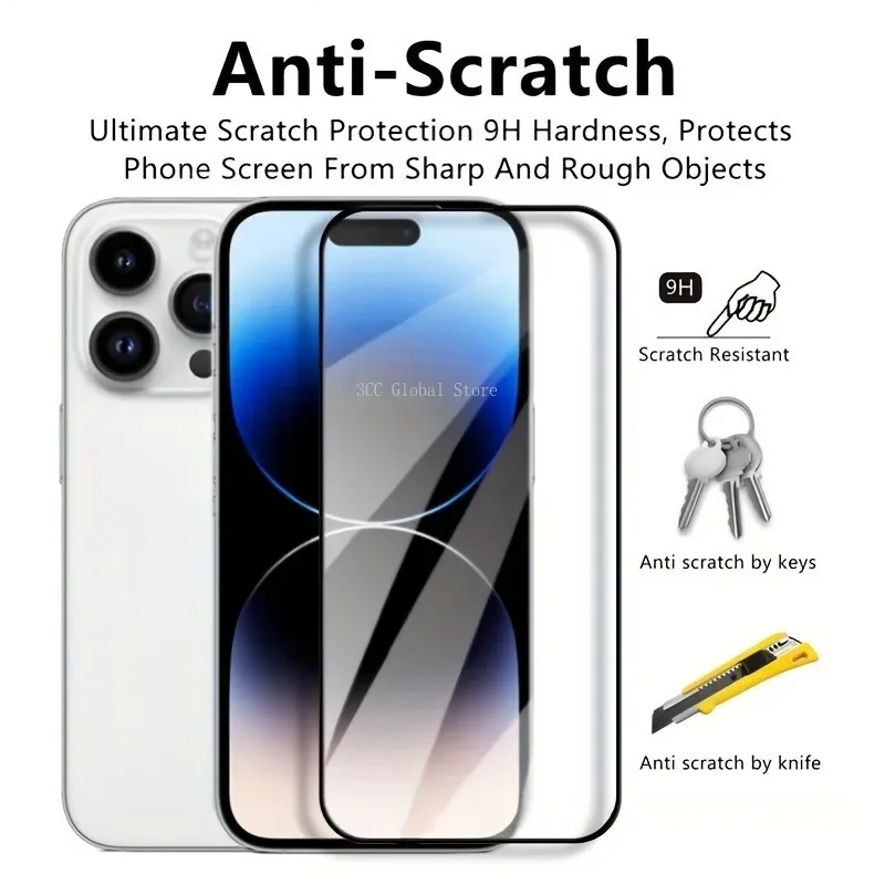

Закаленное стекло с полным покрытием для IPhone 11 Pro Max 12 13 Mini 14 15 Plus, защитная пленка для экрана IPhone XR XS Max 7 8Plus, стекло, 2 шт.