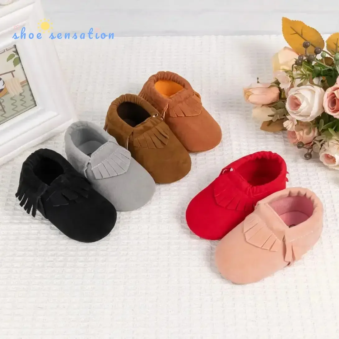 Туфли детские с кисточками х/б начесом